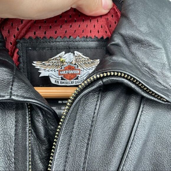 Harley Davidson Gypsy Road Laced Black Leather Moto Women’s Jacket Small - Picture 5 of 12